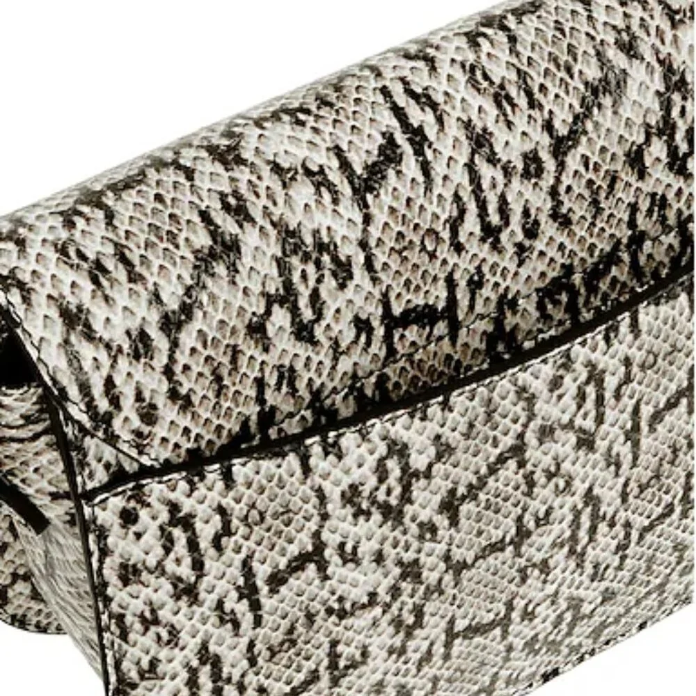 NWT！NEW！Furla 1927 Shoulder Bag Snakeskin Print Leather Made In Italy Women